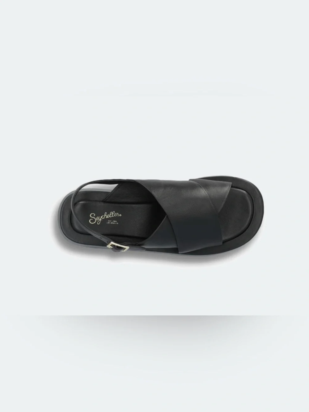 Seychelles Black Crisscross Slingback Platform Sandals